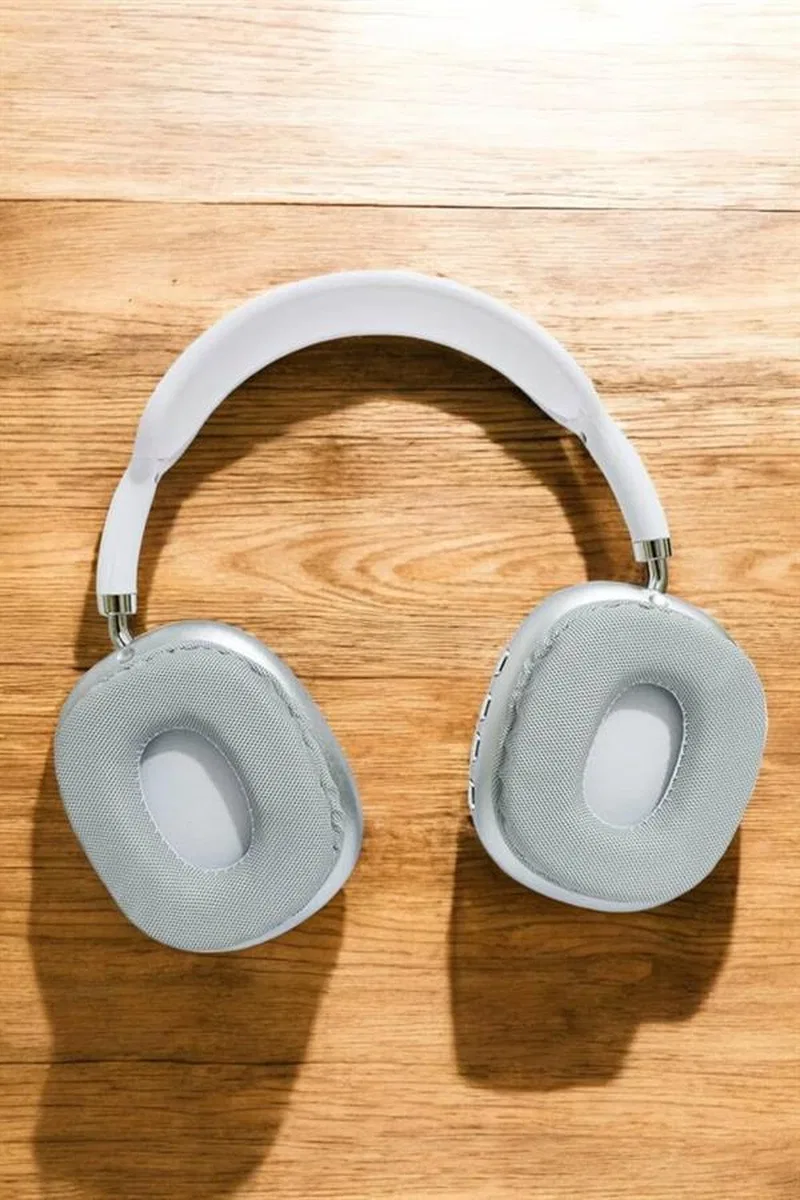 P9 Plus Kablosuz Kulak Üstü Bluetooth Kulaklık Beyaz Mikrofonlu Kulaküstü Kablosuz Kulaklık görsel 4