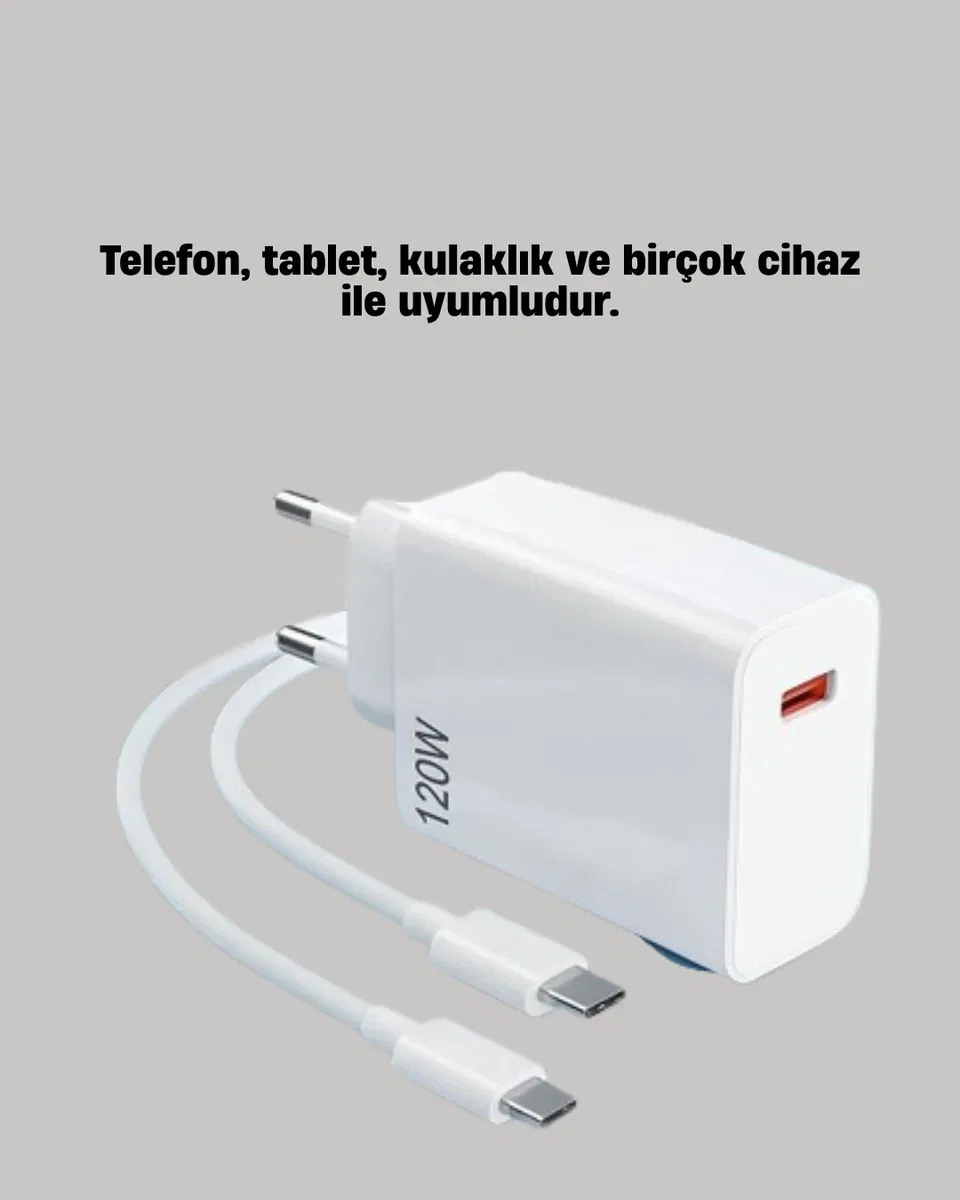 120W Mi Turbo Akıllı Tanıma Çipli Hızlı Şarj Cihazı Taşınabilir ve Dayanıklı görsel 2
