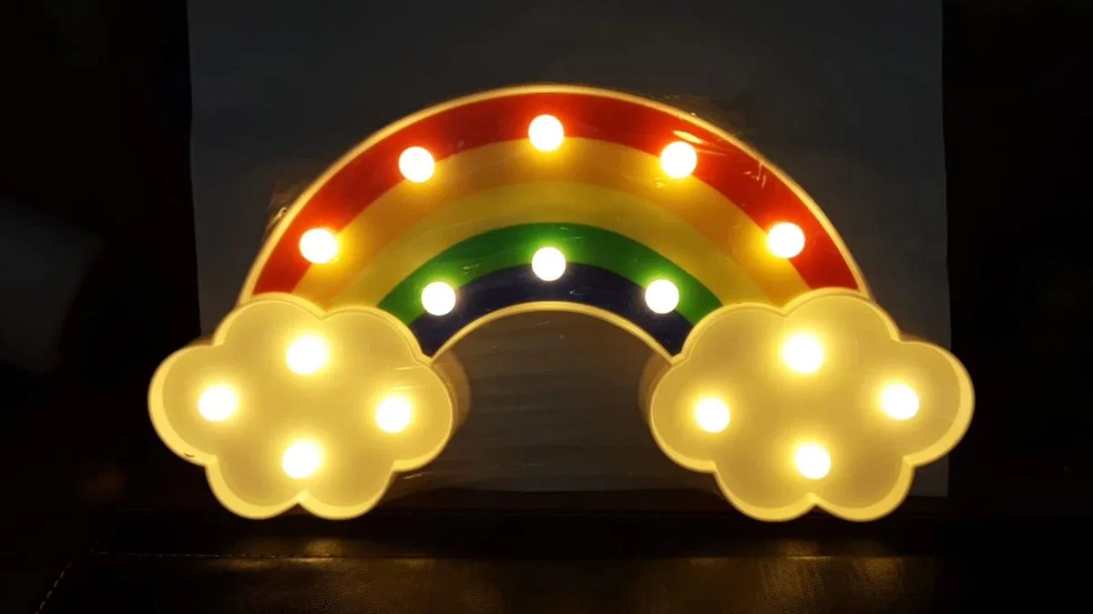 Led Işıklı Gökkuşağı Gece Lambası görsel 2