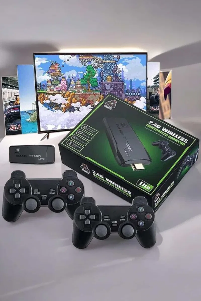 Game Stick 2000 Oyunlu 2. 4G Kablosuz Çift Kol Yüksek Hassasiyetli Wireless görsel 3