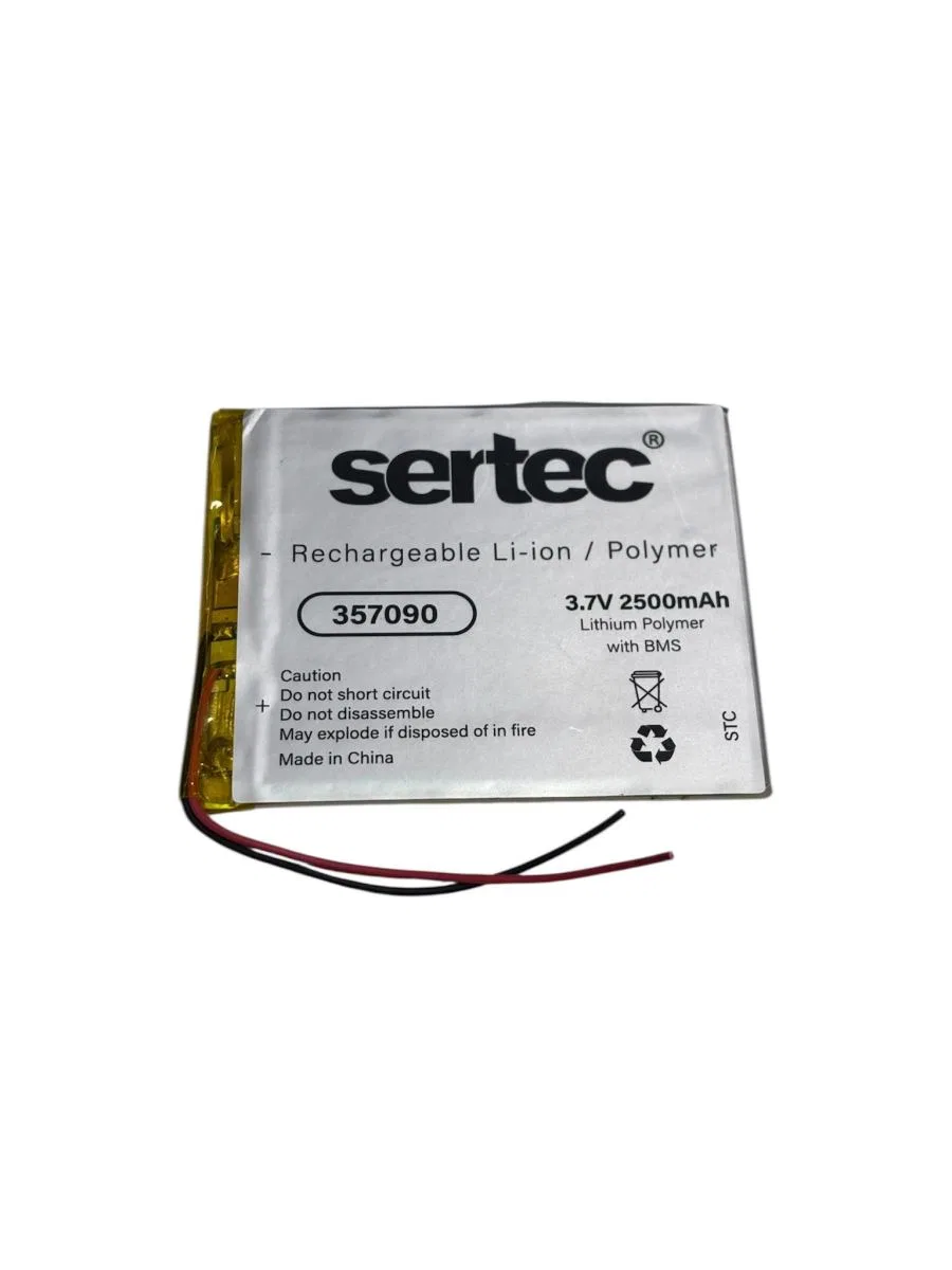 Sertec 357090 3. 7v 2500 Mah Li-polymer Pil (devreli/1. 5a)