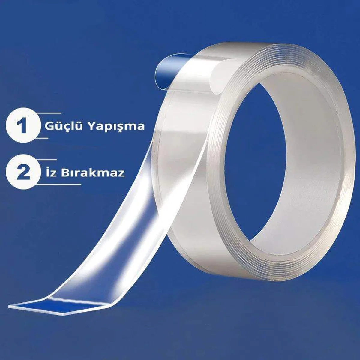 Çift Taraflı Akrilik Silikon Bant Yüksek Mukavemetli 18mm x 2 metre görsel 7