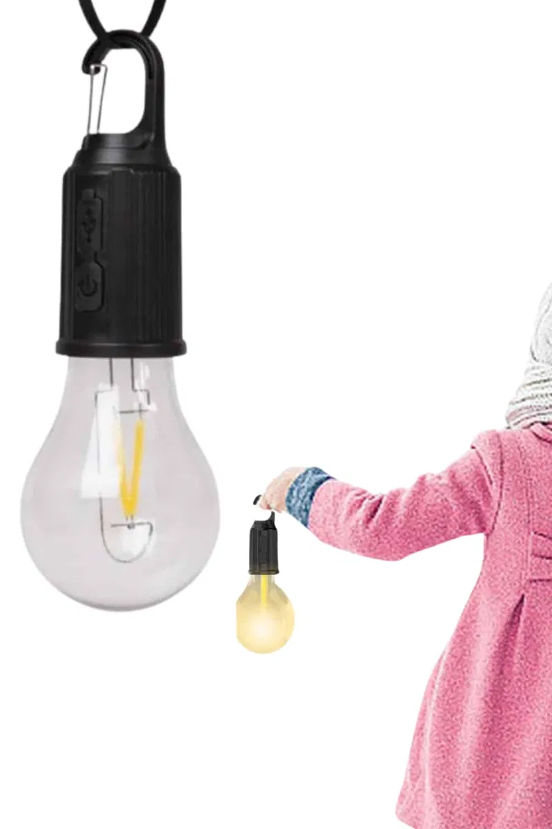 Taşınabilir Askılı Ampul Kamp Lambası Askılı Type-C Şarjlı Bahçe Lambası görsel 3