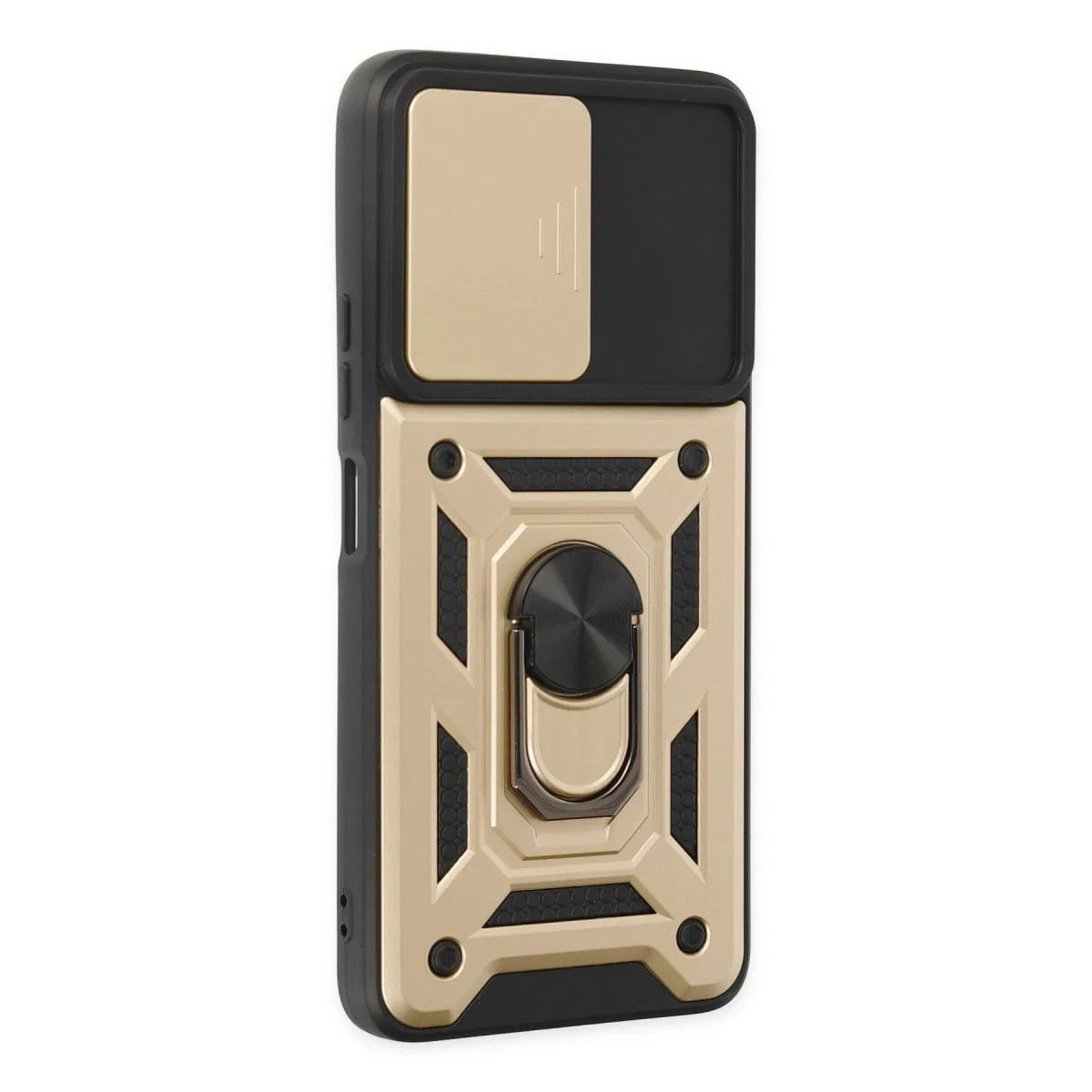 Xiaomi Poco X3 Gt Kılıf Pars Lens Yüzüklü Silikon - Gold görsel 2