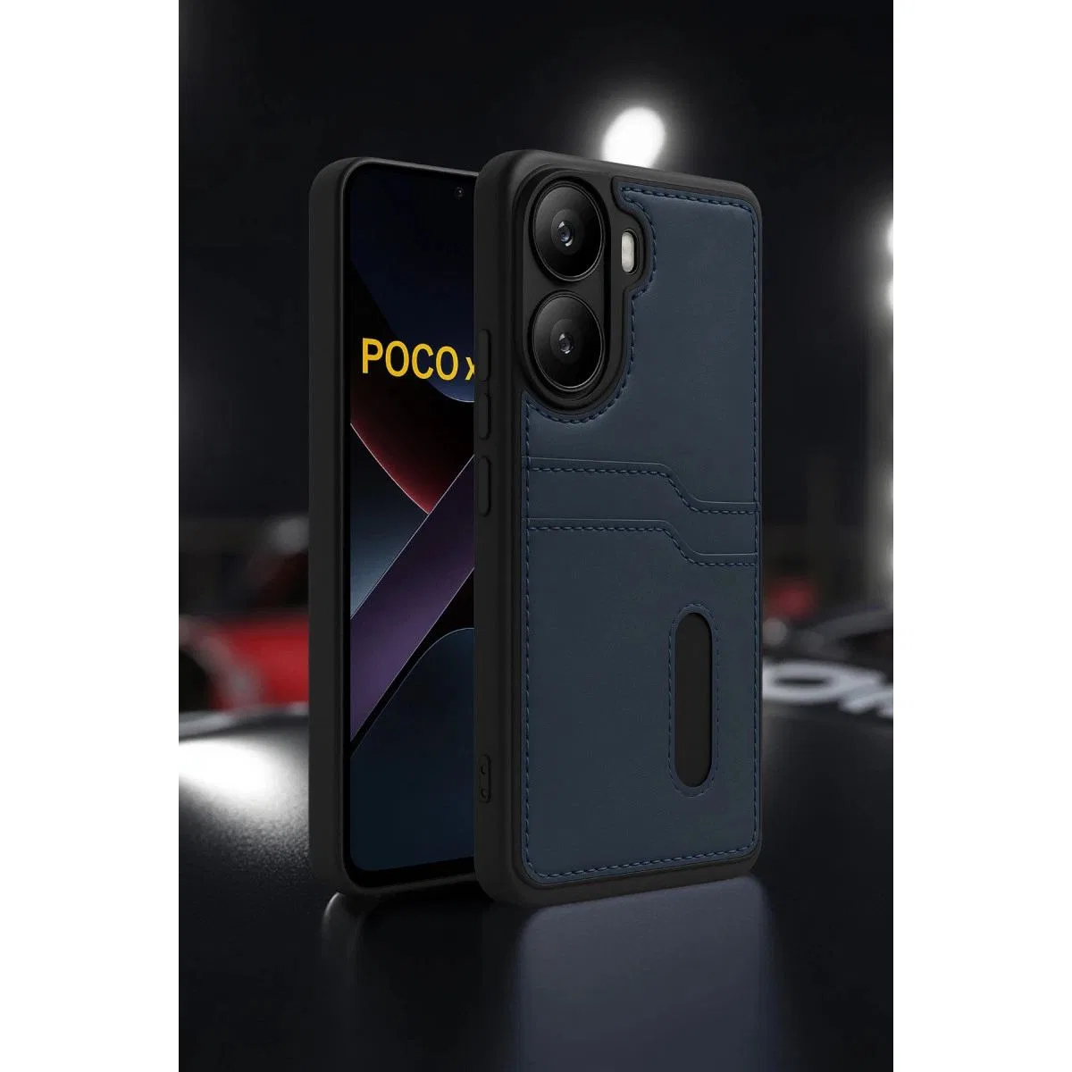 Xiaomi Poco X7 Pro Kılıf Sara Kartvizitli Deri Kılıf - Taba görsel 2