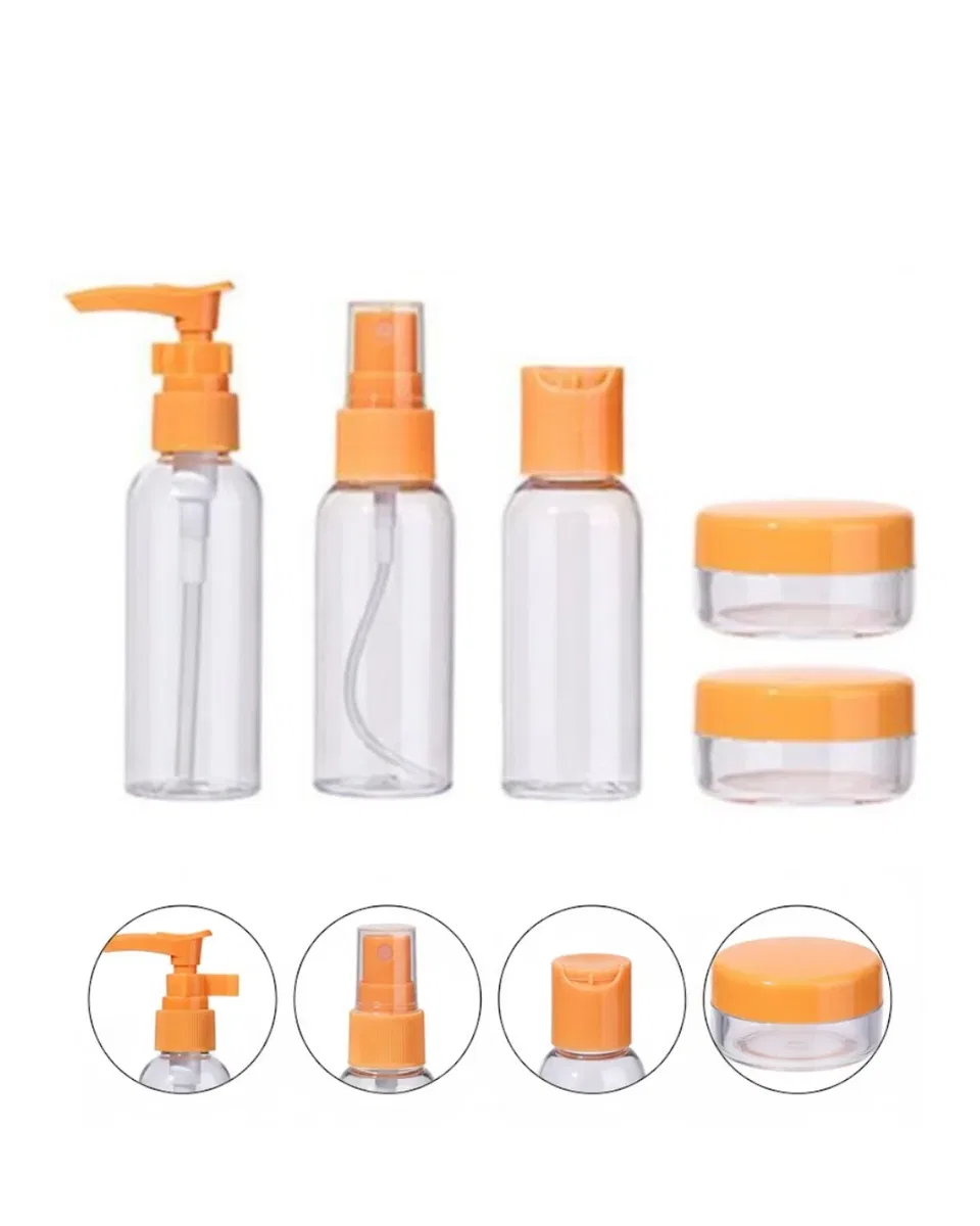 Seyahat İçin 5’li Şeffaf Kozmetik Kap Seti 30 ml görsel 4