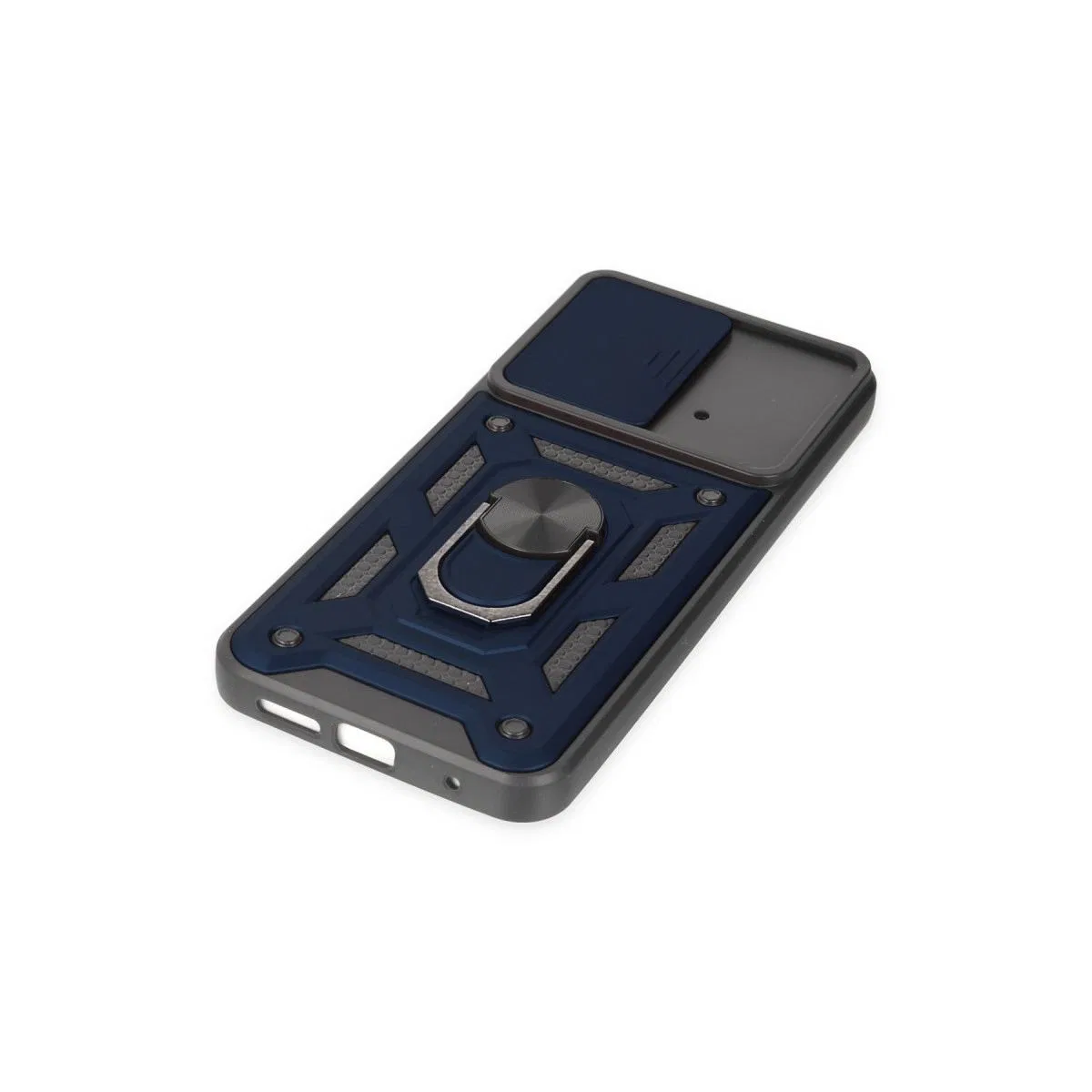 Xiaomi Poco M4 Pro 4g Kılıf Pars Lens Yüzüklü Silikon - Lacivert görsel 5