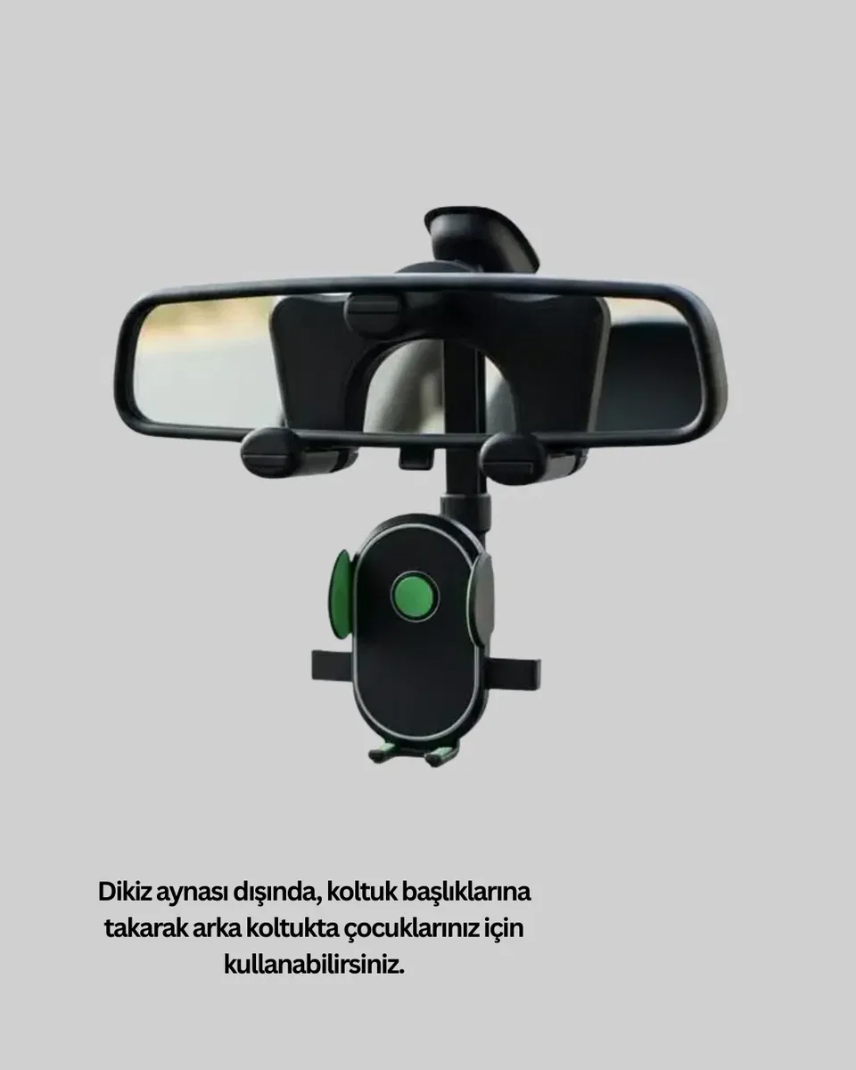Dikiz Aynasına Takılan Telefon Tutucu Ayarlanabilir Çok Yönlü Araç Aksesuarı Yeni Nesil görsel 3