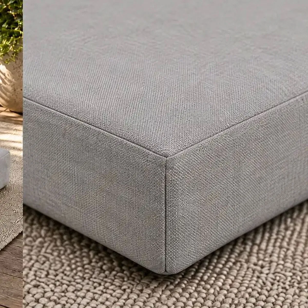 Kedi Köpek Yatağı Kare Blok Minder · 50 × 50 × 7 cm · Gri görsel 2