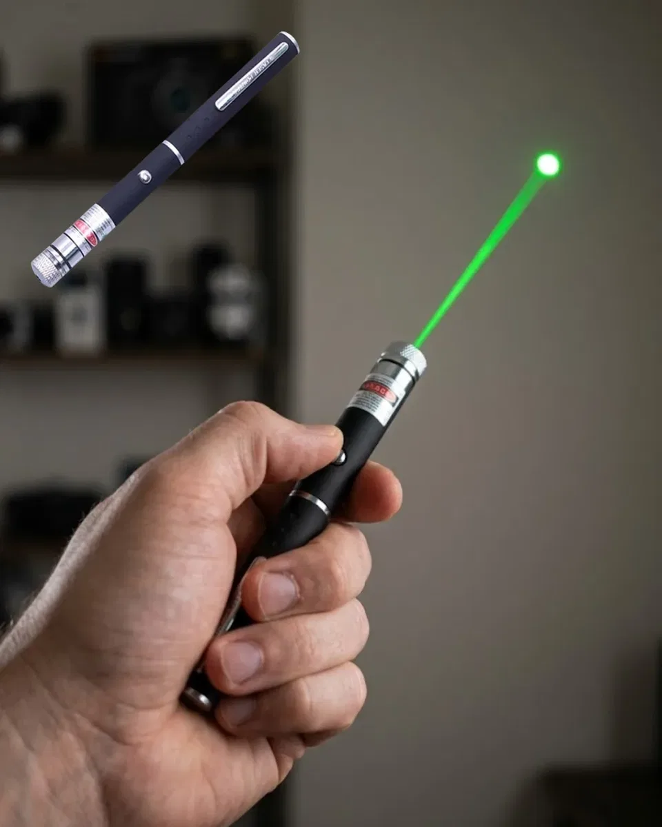 Yeşil Lazer Pointer Güçlü Işın Uzun Menzil ve Kompakt Tasarım