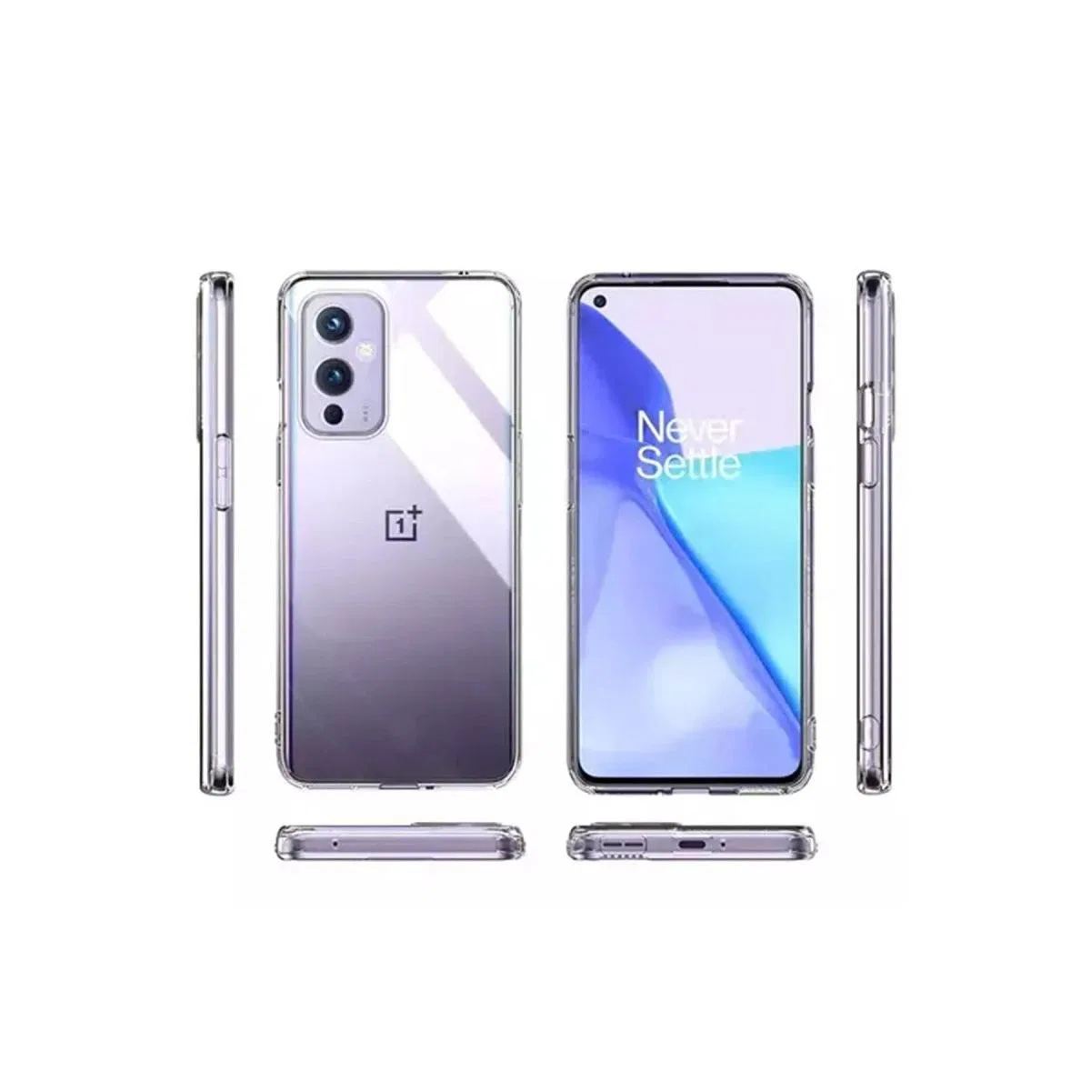 One Plus 9 Kılıf Lüx Şeffaf Silikon görsel 2