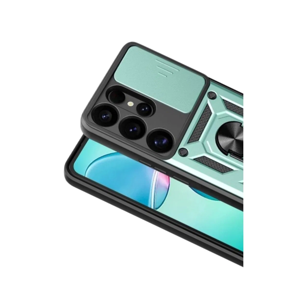 Samsung Galaxy S26 Ultra Pars Lens Yüzüklü Silikon - Yeşil görsel 2