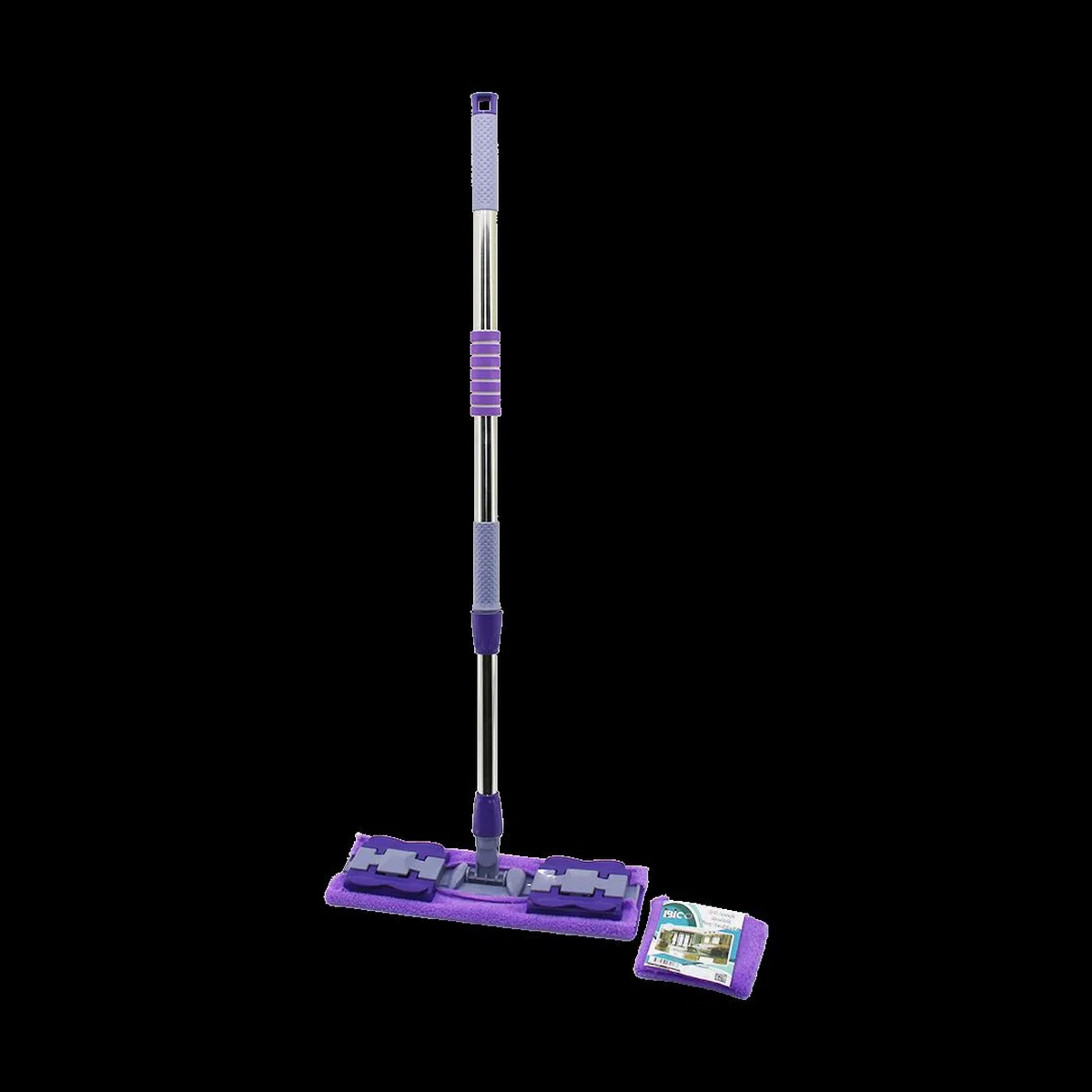 Mandallı Palet Mop Mikrofiber Paspas Metal Uzayan Sap 70-107 cm 360° görsel 4