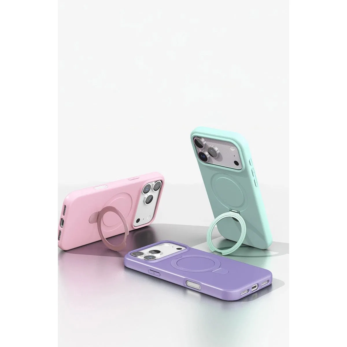 Apple İphone 17 Pro Max Regal Magsafe Standlı Kapak - Titan Gri görsel 6