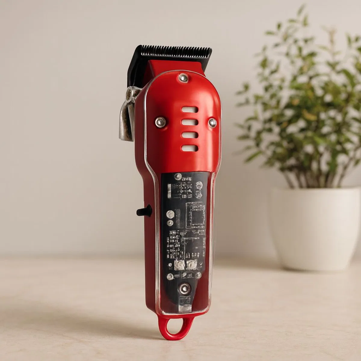 USB Şarjlı Saç & Sakal Kesme Makinesi - Şeffaf Gövde
