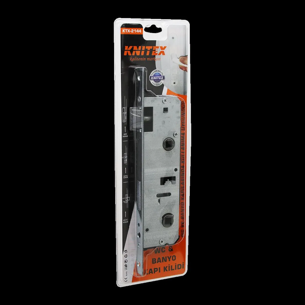 PVC Pimapen WC-Banyo Kapı Kilidi Model KTX-2144 görsel 2