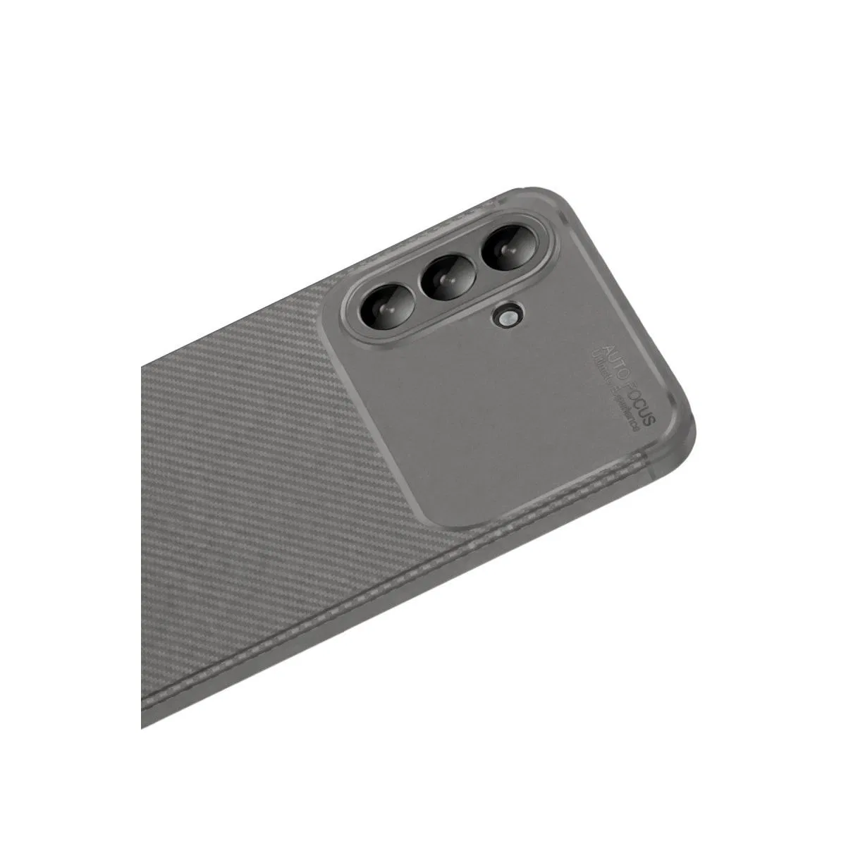 Samsung Galaxy A56 Kılıf Auto Focus Karbon Kapak - Gri görsel 3