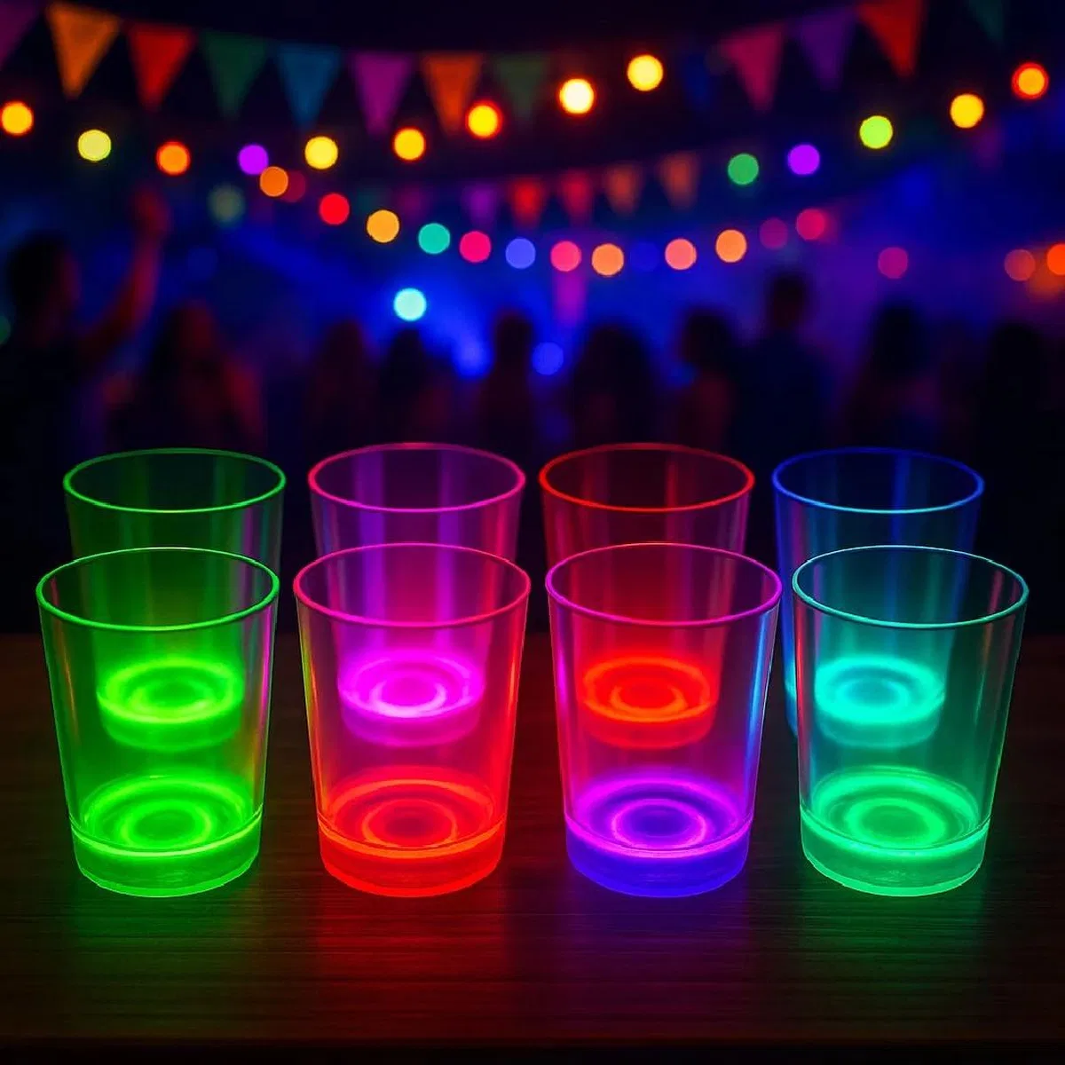 Karanlıkta Yanan Gece Işığı Mega Glow Bardaklar 8 Adet 8. 5 X 10. 5 Cm
