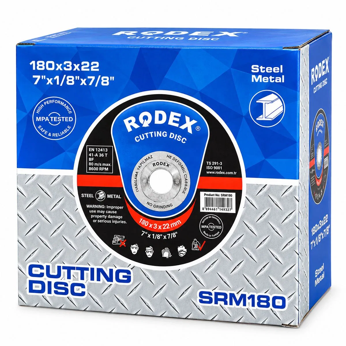 180x3x22 mm Metal Kesici Disk görsel 3