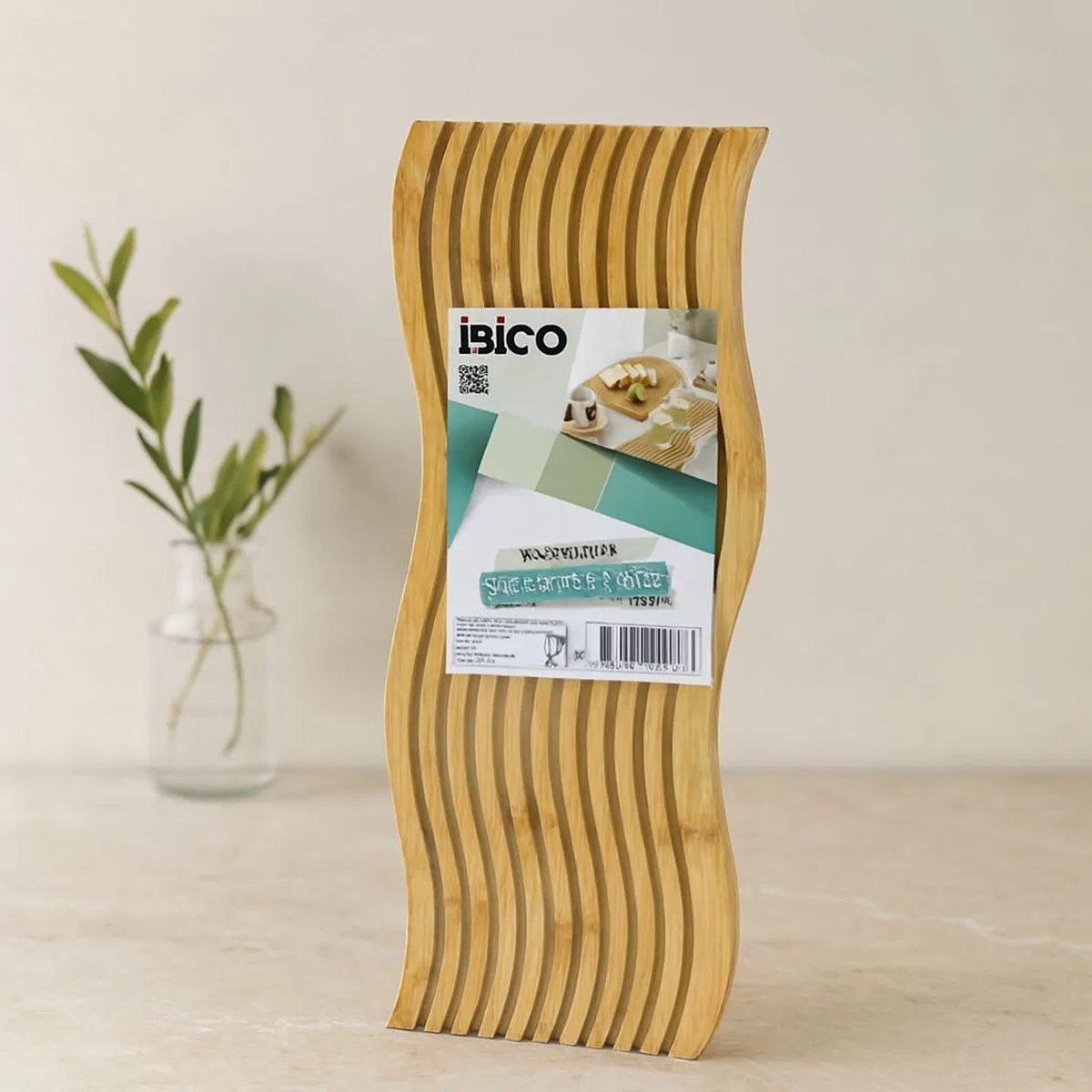 Bambu Servis Sunum Tahtası 17x39x1. 5 cm (Çift Yüzlü Dalgalı/Klı)