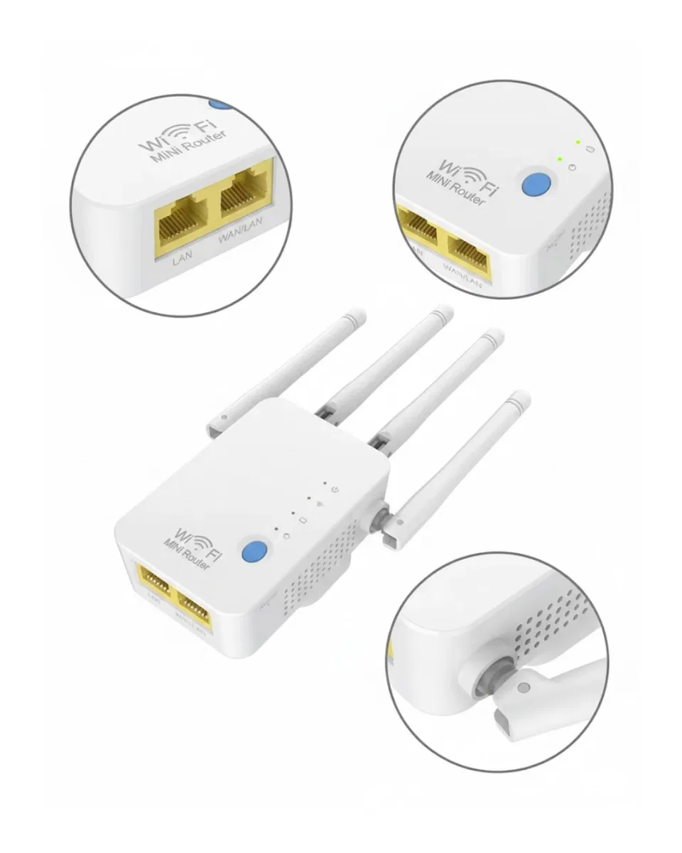 Kablosuz WiFi Tekrarlayıcı 300Mbps görsel 3