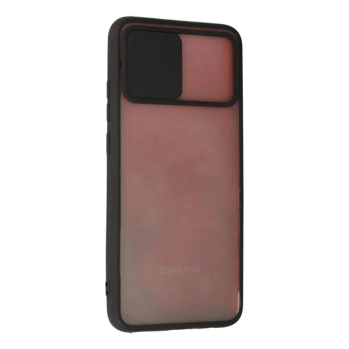 Samsung Galaxy A02s Kılıf Palm Buzlu Kamera Sürgülü Silikon - Siyah görsel 3