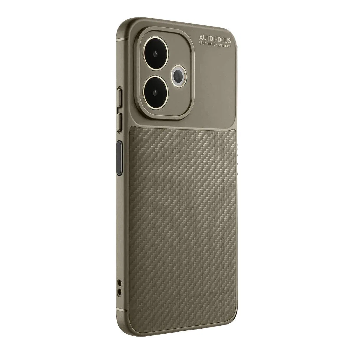 Oppo A5 Pro 4g Kılıf Auto Focus Karbon Kapak - Kahverengi görsel 2