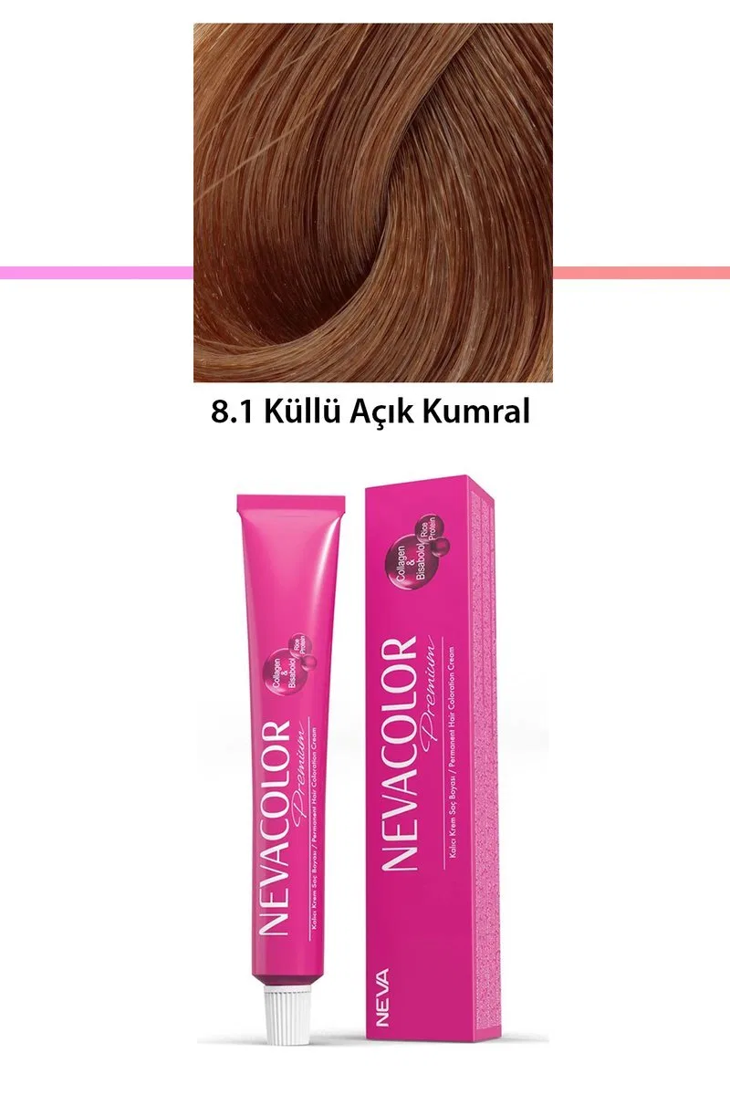 Premium 8. 1 Küllü Açık Kumral - Kalıcı Krem Saç Boyası 50 g Tüp