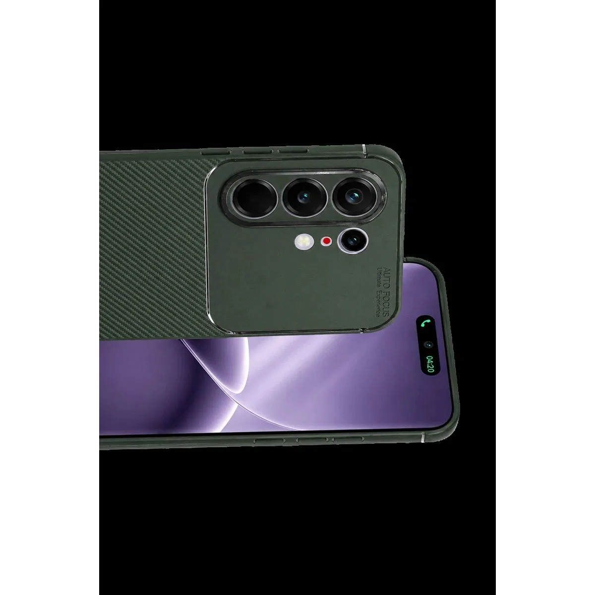 Tecno Camon 50 Pro 5g Auto Focus Karbon Kapak - Koyu Yeşil görsel 2