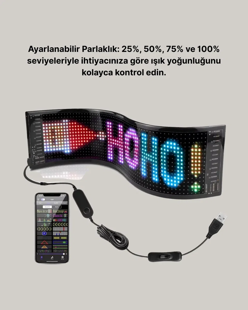 Gece Kullanıma Uygun Pixel RGB LED Panel Estetik Atmosfer Işığı görsel 4