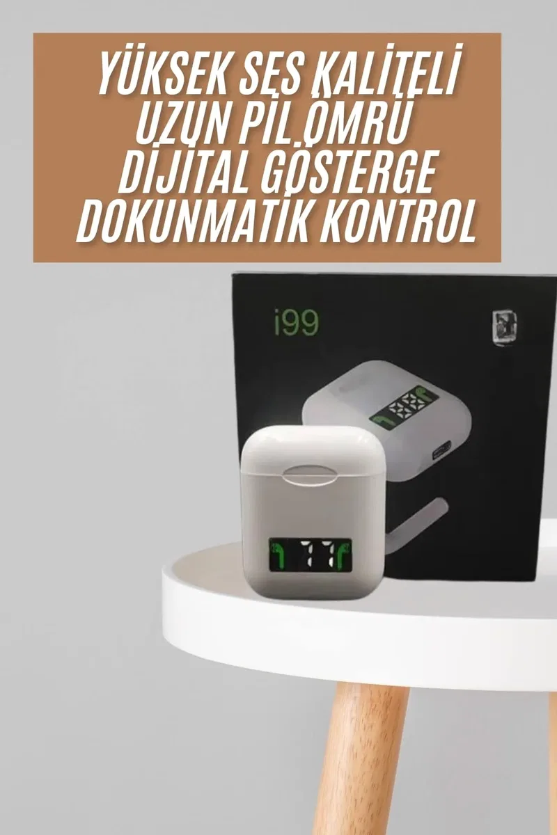 Bluetooth Kulaklık Dokunmatik Kontrol Uzun Pil Ömrü Dijital Göstergeli görsel 2