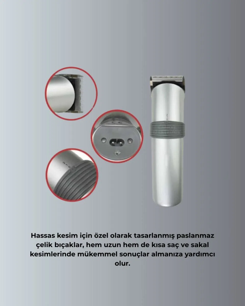 Paslanmaz Çelik Bıçaklı Tıraş Makinesi – Keskin Ve Dayanıklı görsel 3