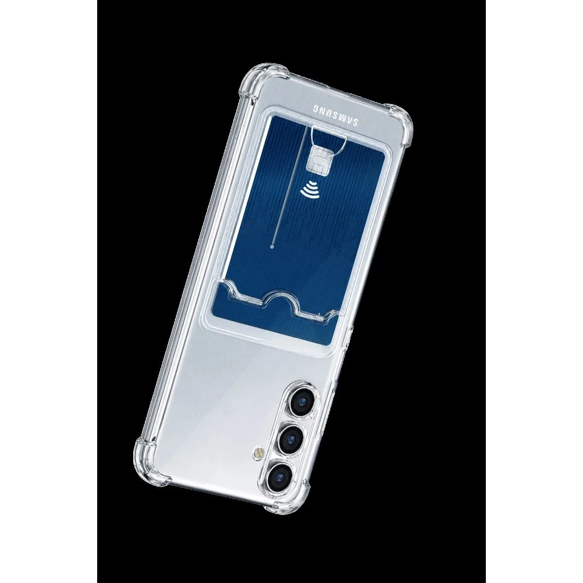 Samsung Galaxy A27 Kılıf Kart Şeffaf Silikon - Şeffaf görsel 3