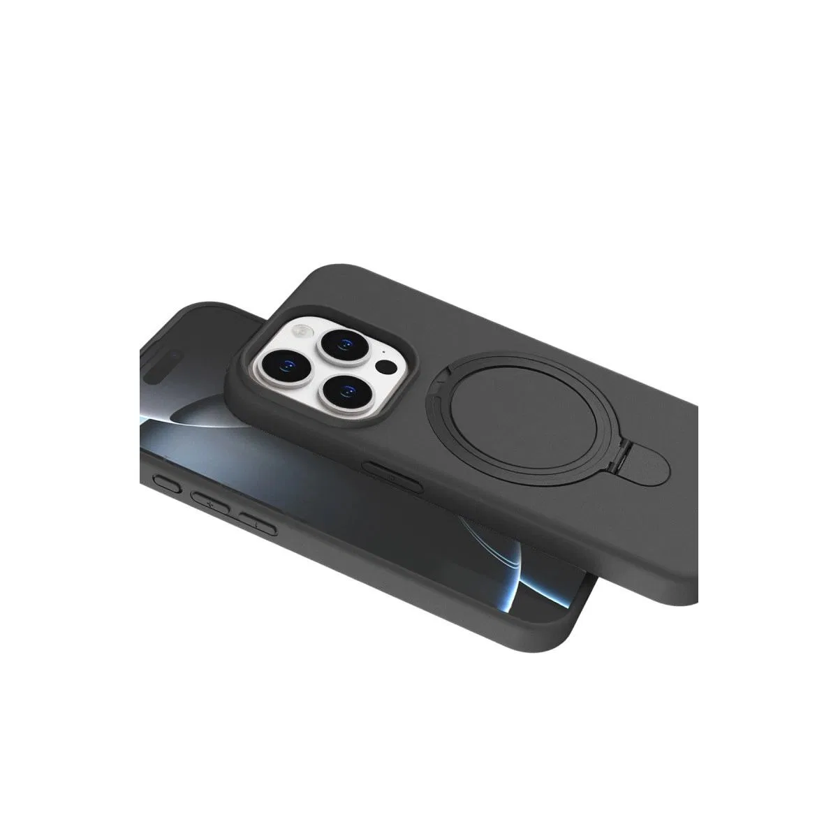 Apple İphone 14 Pro Max Regal Magsafe Standlı Kapak - Titan Gri görsel 4