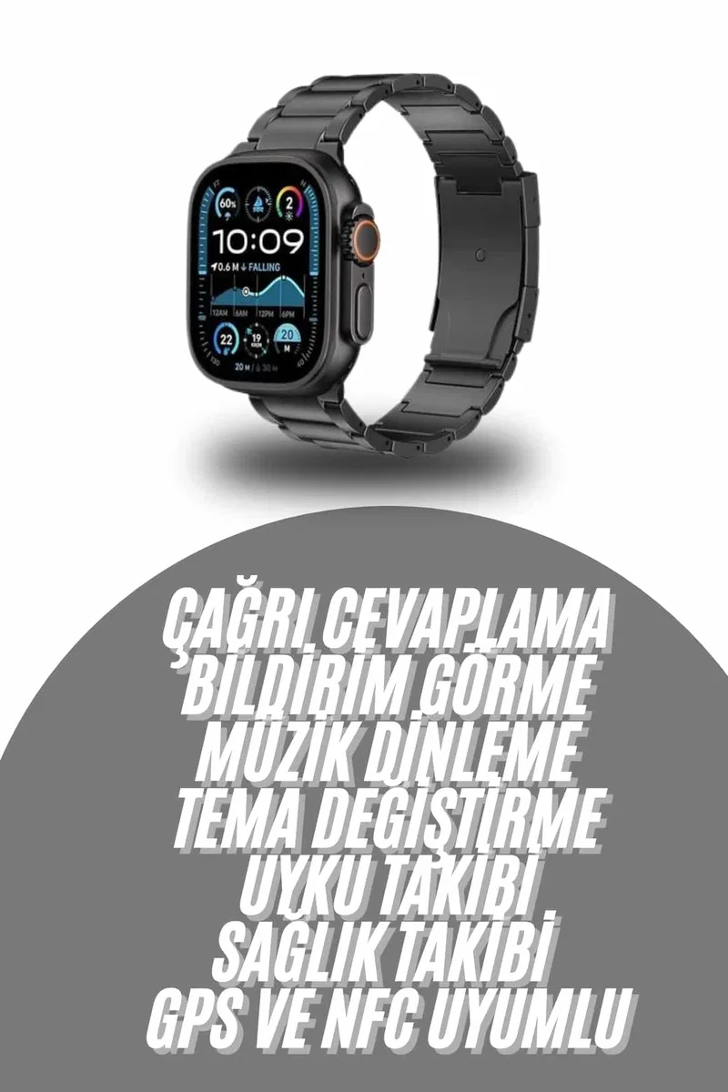 Akıllı Saat Arama Konuşma GPS ve NFC Özelliği 3 Kordonlu Amoled Ekran görsel 2