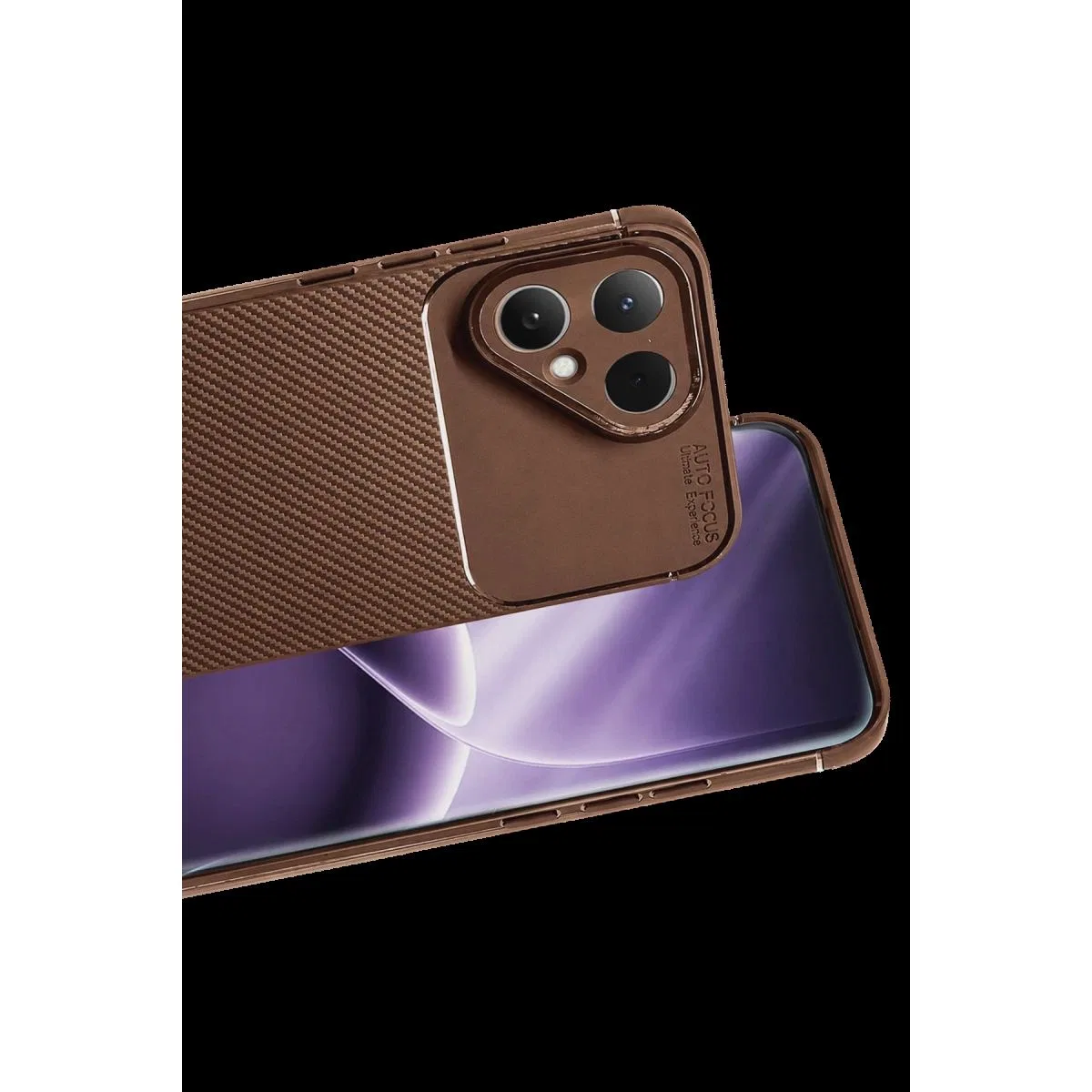 Tecno Pova Curve 2 5g Auto Focus Karbon Kapak - Kahverengi görsel 2