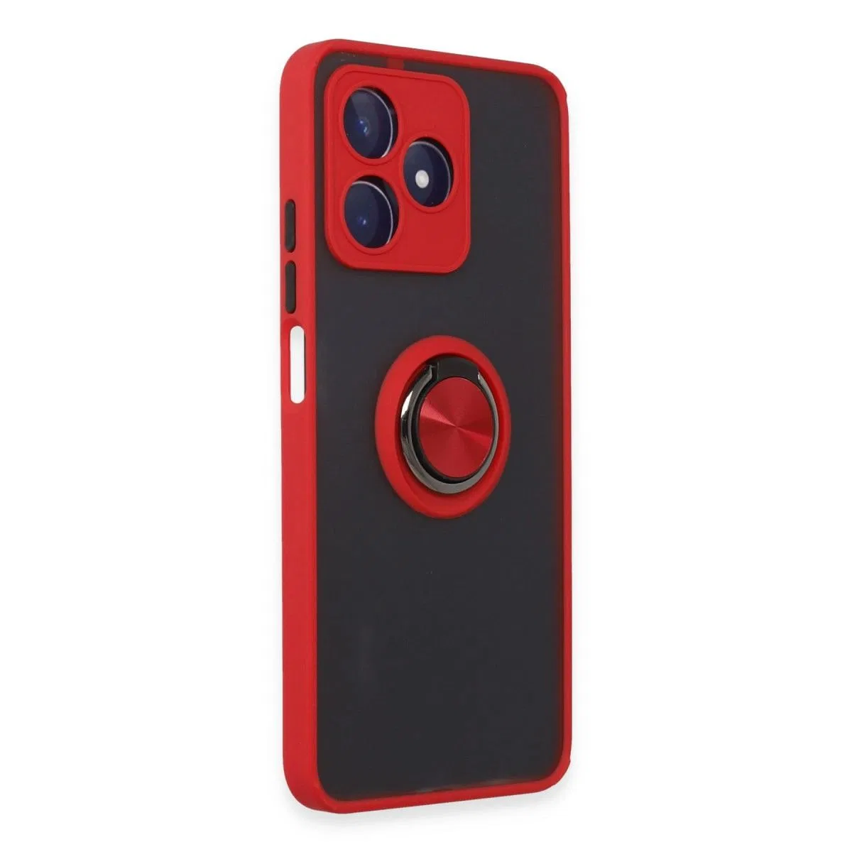 Realme C53 Kılıf Montreal Yüzüklü Silikon Kapak - Kırmızı görsel 2