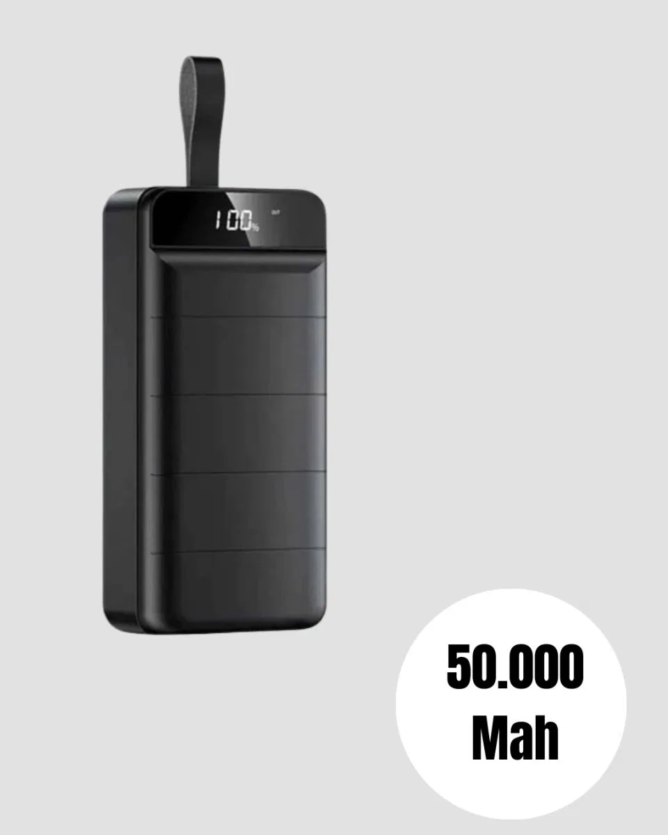 Ultra Güçlü 50. 000 Mah Powerbank – Led Ekranlı, Çoklu Bağlantı Seçenekli, Akıllı Koruma Sistemli Şarj Ünitesi görsel 2