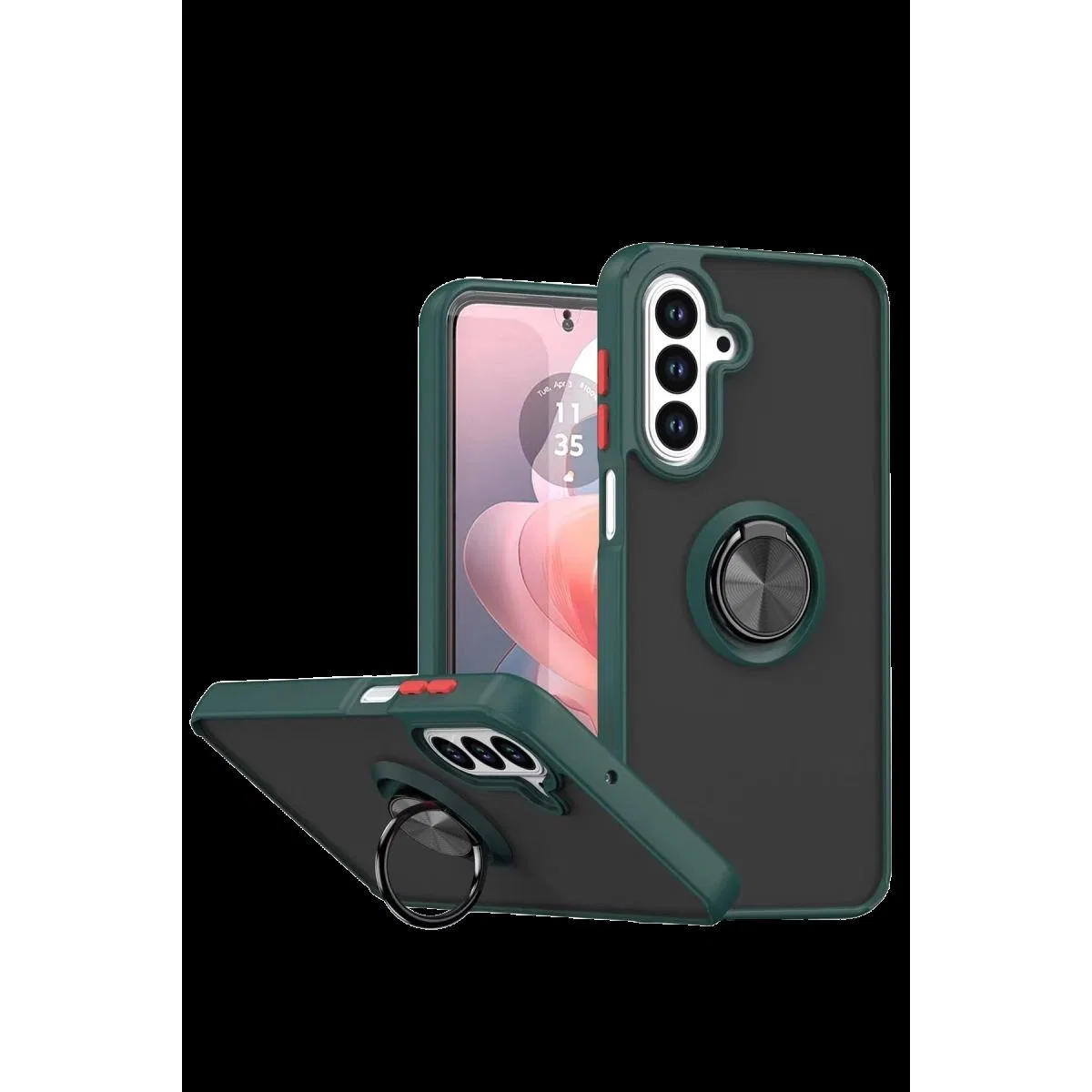 Samsung Galaxy A27 5g Montreal Yüzüklü Silikon Kapak - Yeşil