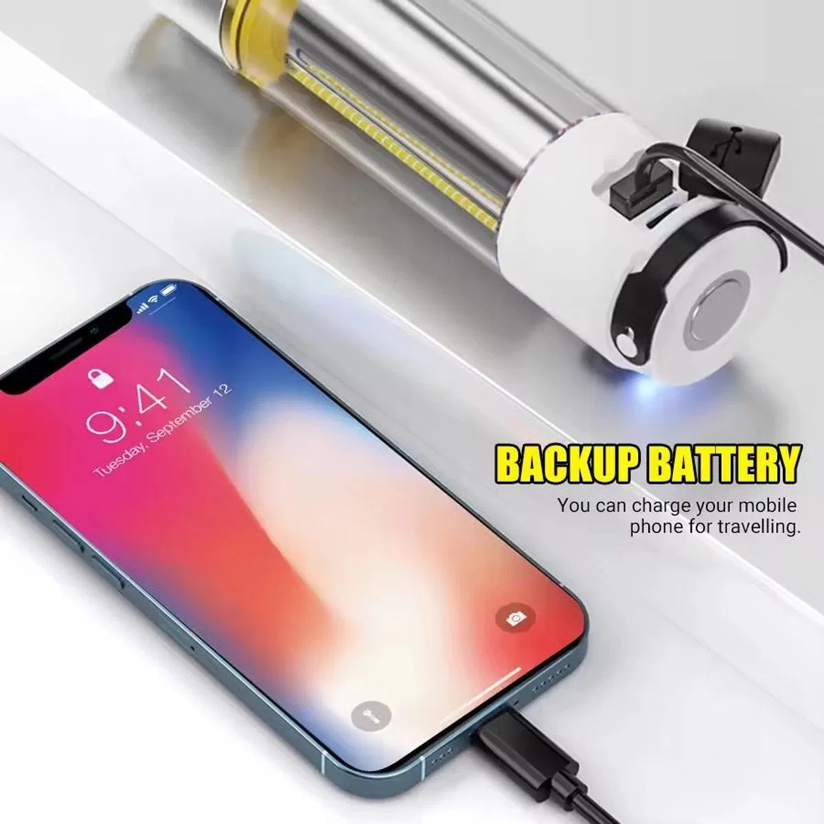 1000 Lümen Güçlü Aydınlatmaya Sahip Gold Gp-222 İle Kamp Gecelerini Aydınlatın Hem El Feneri Hem De Kamp Lambası Olarak Kullanılabilen Çok Fonksiyonlu Yapısı, Usb Şarj Özelliği Ve Dayanıklı Gö görsel 2