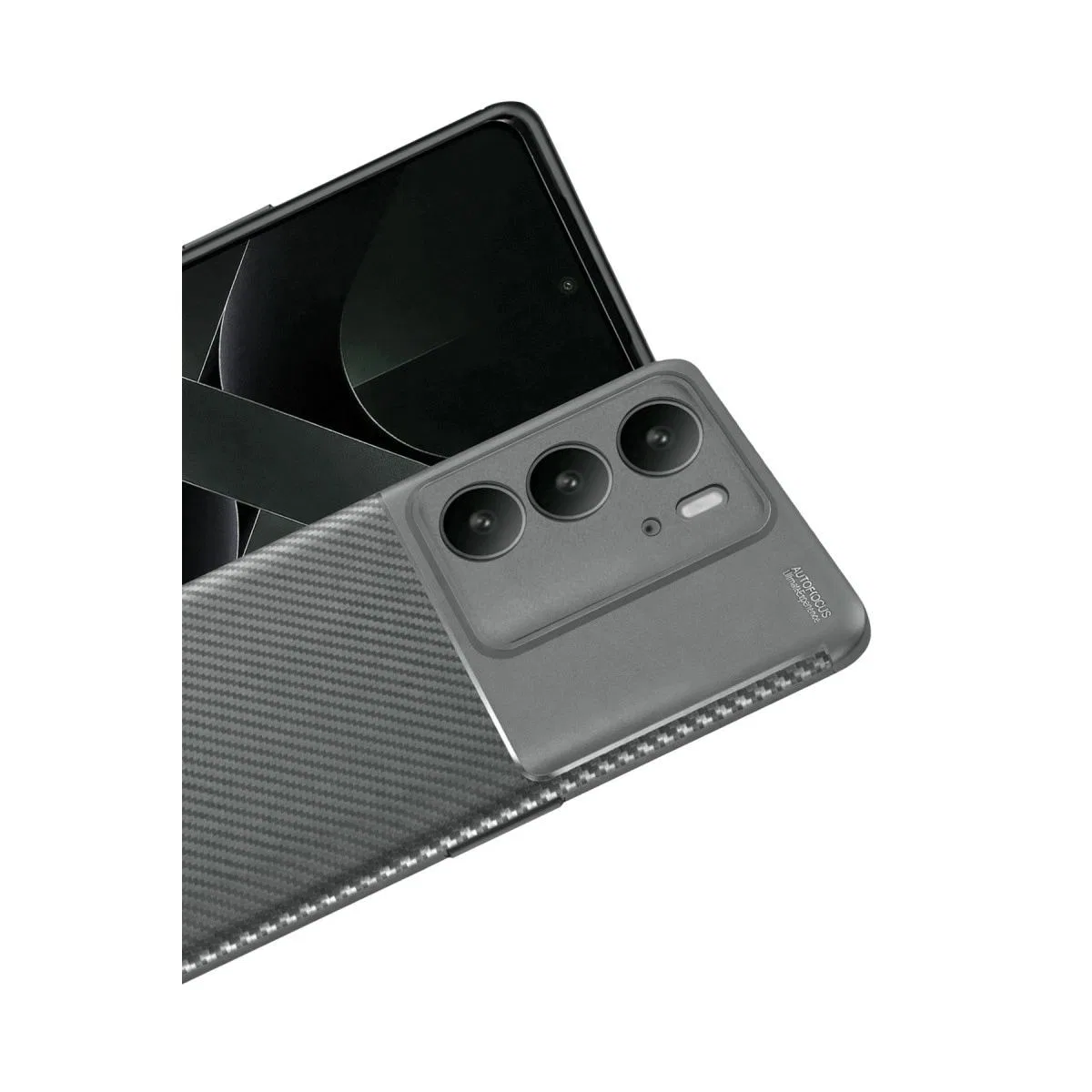 Realme C75 4g Auto Focus Karbon Kapak - Gri görsel 2