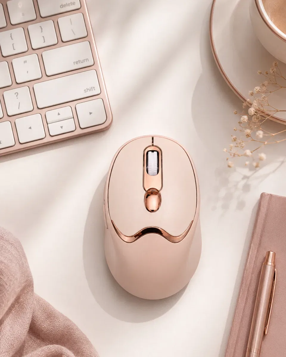 Bluetooth ve 2. 4G Destekli Sessiz Kablosuz Mouse Şarjlı Tasarım
