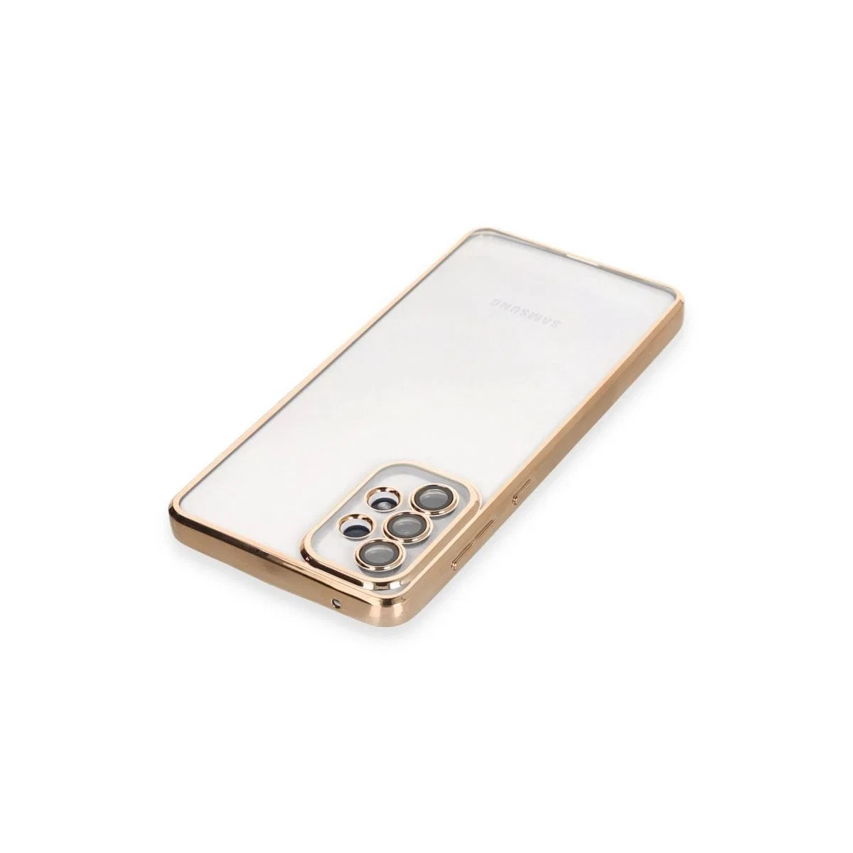 Samsung Galaxy A53 5g Kılıf Razer Lensli Silikon - Gold görsel 3
