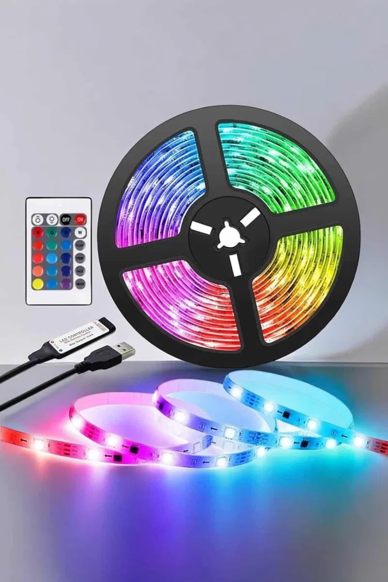 Yeni Nesil RGB Işıklı 10Metre Şerit LED Kumandalı Kullanım görsel 5