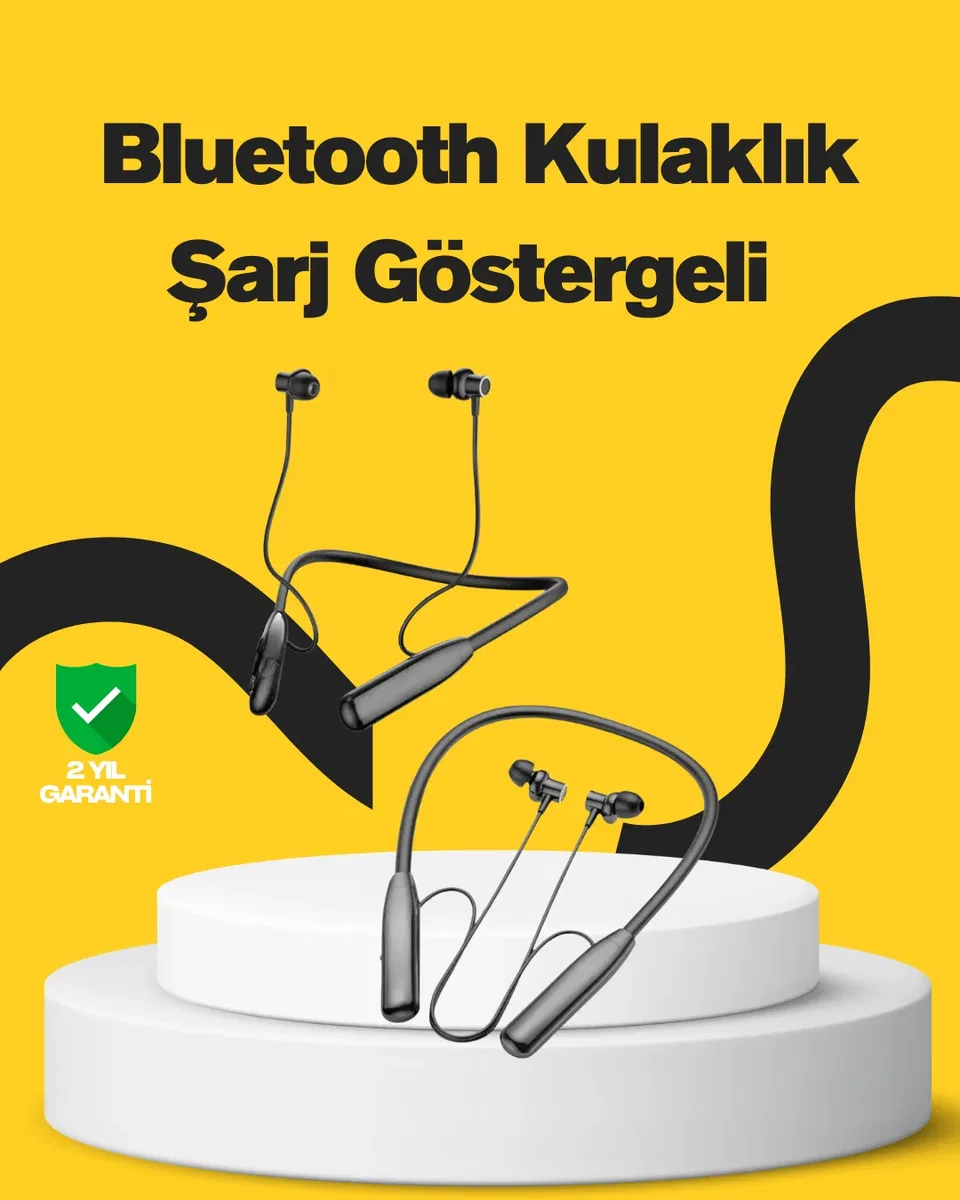 Y12 Bluetooth Boyun Bantlı Kulaklık – 100 Saat Pil, Bluetooth 5. 3, Dokunmatik Kontrol