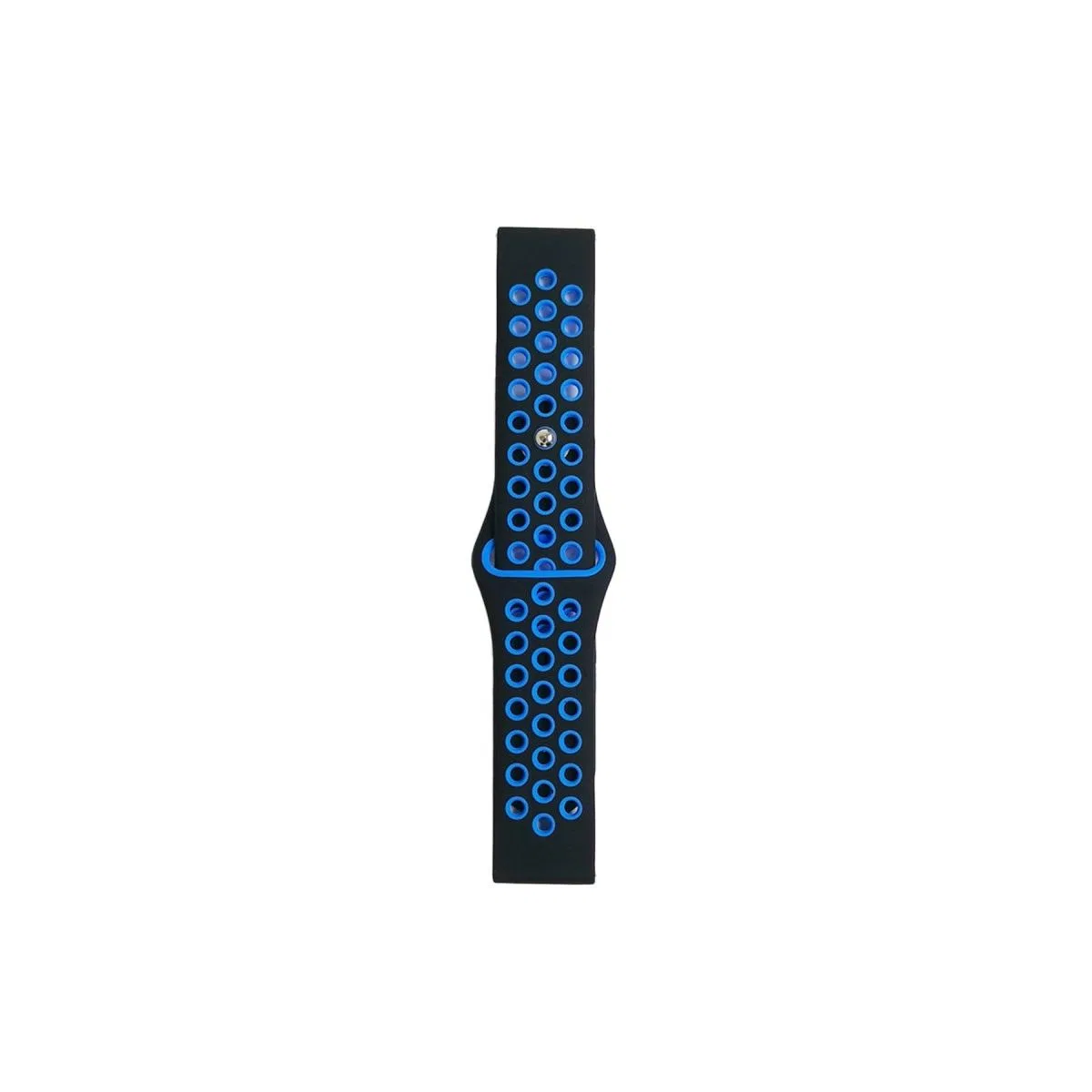 Watch 22mm Spor Delikli Kordon - Siyah-mavi görsel 2
