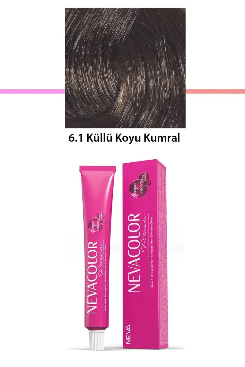 Premium 6. 1 Küllü Koyu Kumral - Kalıcı Krem Saç Boyası 50 g Tüp