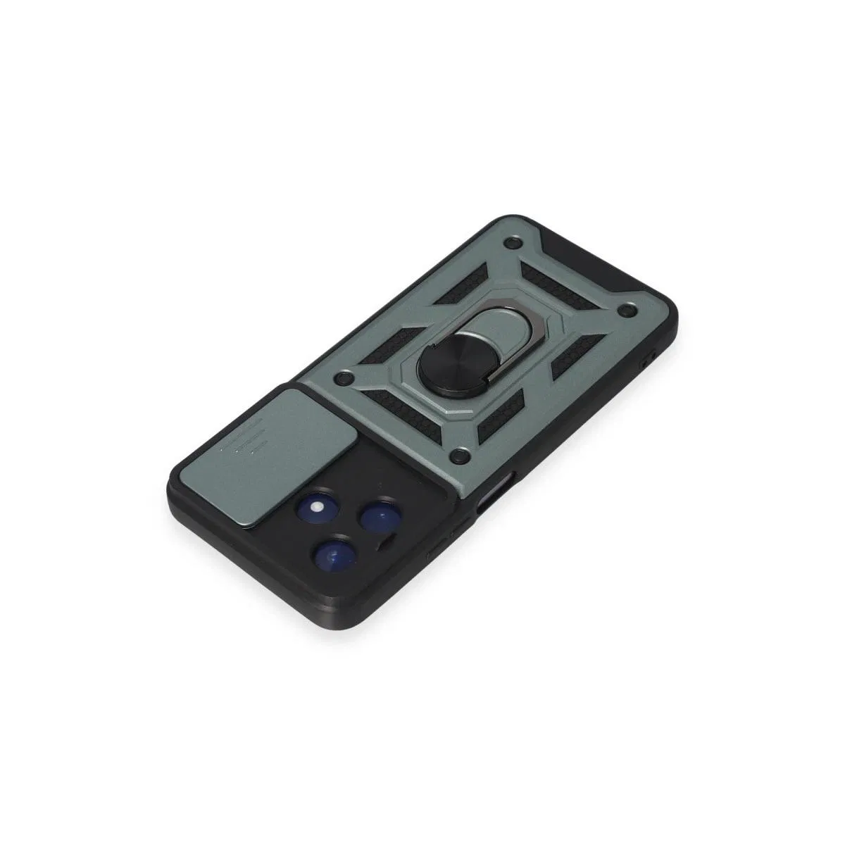 Realme C53 Kılıf Pars Lens Yüzüklü Silikon - Yeşil görsel 3