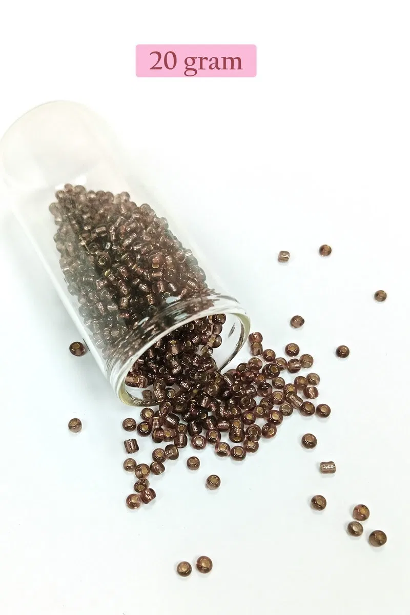 Dökme Cam Kum Boncuk (8/0) 3 mm - 4 Renk - Toplam 80 Gram - BNC423 görsel 4