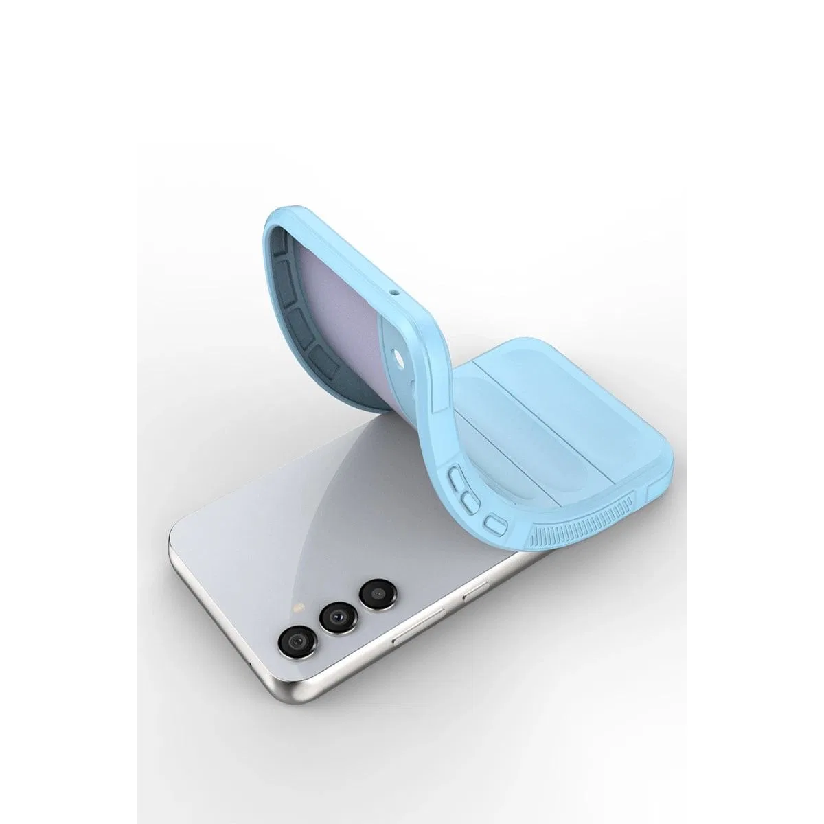 Samsung Galaxy A15 4g Kılıf Optimum Silikon - Sky Blue görsel 5
